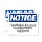 Signmission Flammable Liquid Isopropanol Alcohol OSHA Notice Sign, Vinyl Decal, 7in W x 5in L, 2PK OS-2PACK-NS-D-57-L-12763 - alternate 1